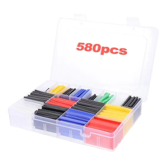 Espaguete Termo Retrátil Isolante 580 Pçs Colorido Cabo Fios