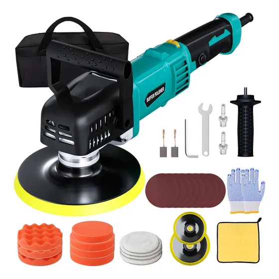 Pulidora De Automóvil, Rotativa De 1600 W, 6 Y 5 Pulgadas