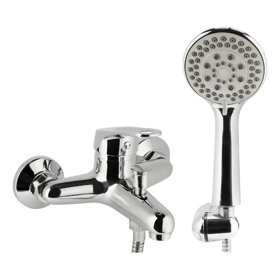 Flor Ducha Monocomando Duchador De Mano Griferia Baño Color Cromado