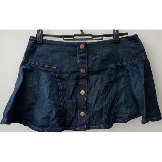 Pollera Jean Dama Azul Oscuro Ufo Talle S.
