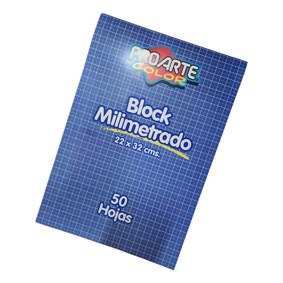 Block Papel Milimetrado 50 Hojas Proarte 22x 32cms