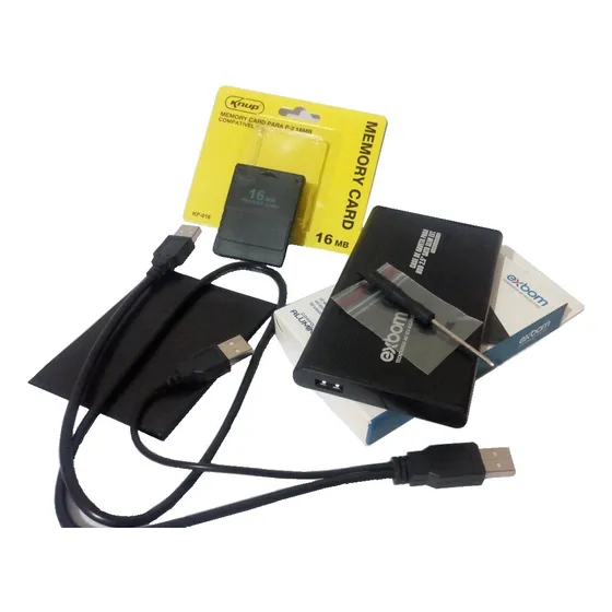 Kit Opl Hd 500gb Memory Card 16mb Playstation 2 Ps2 Jg0s457
