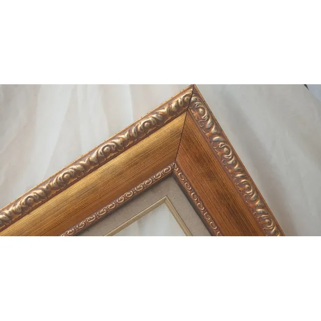 Marco Madera Diseño Art Woodcrafts 27 X 45 Dorado Usado