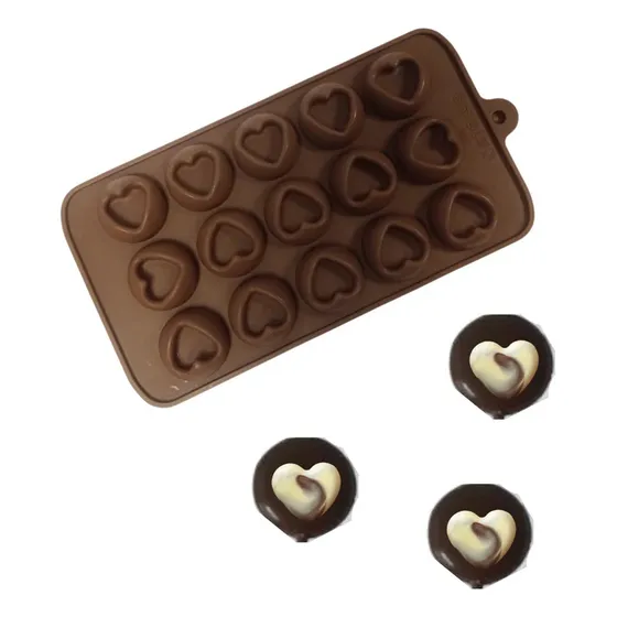 Molde De Silicón Chocolate Caramelo Gomita Resina
