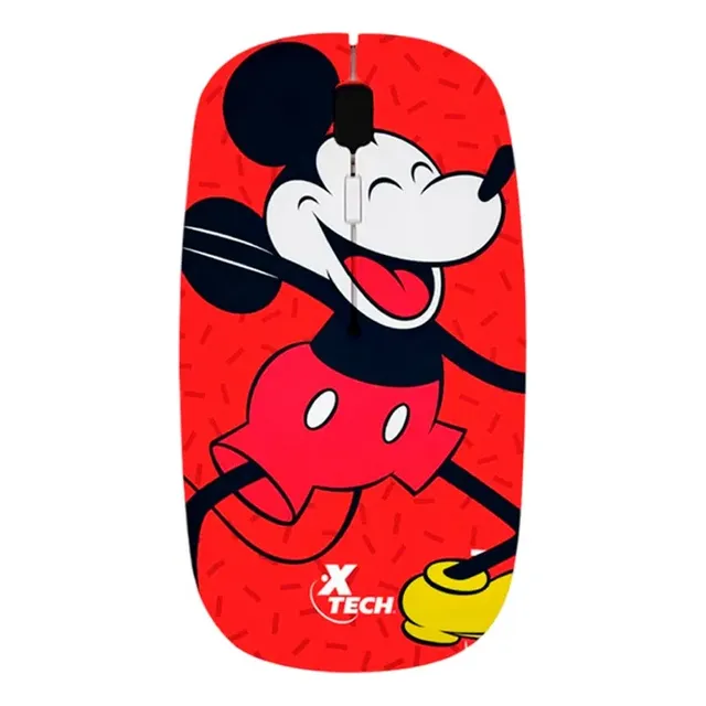 Mouse Inalambricos Xtech Diseño Mickey Mouse Color Rojo