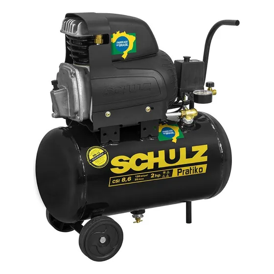 Motocompressor 2hp Schulz Pratiko 25l Portátil 220v Inmetro