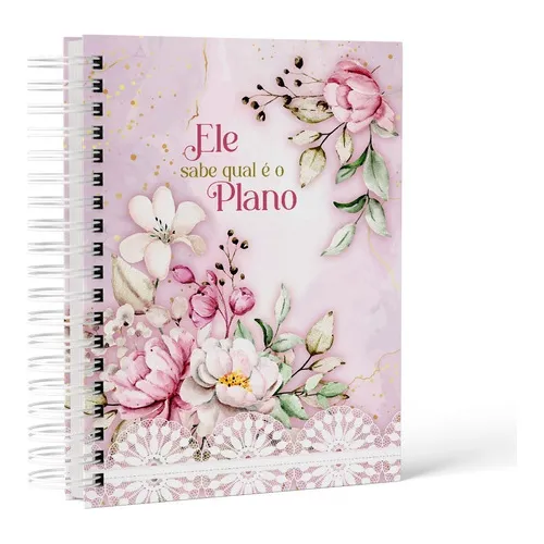 Caderno Anotações Cada Folha Um Versículo Floral Devocional