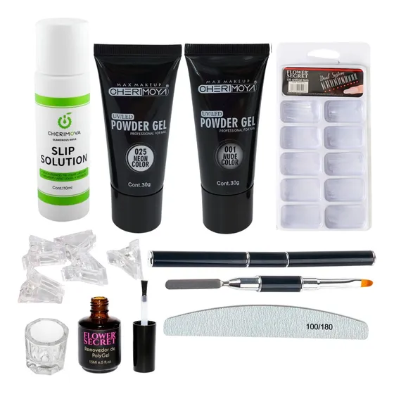 Kit Polygel Sistema Completo Uñas Gelificadas Con Removedor