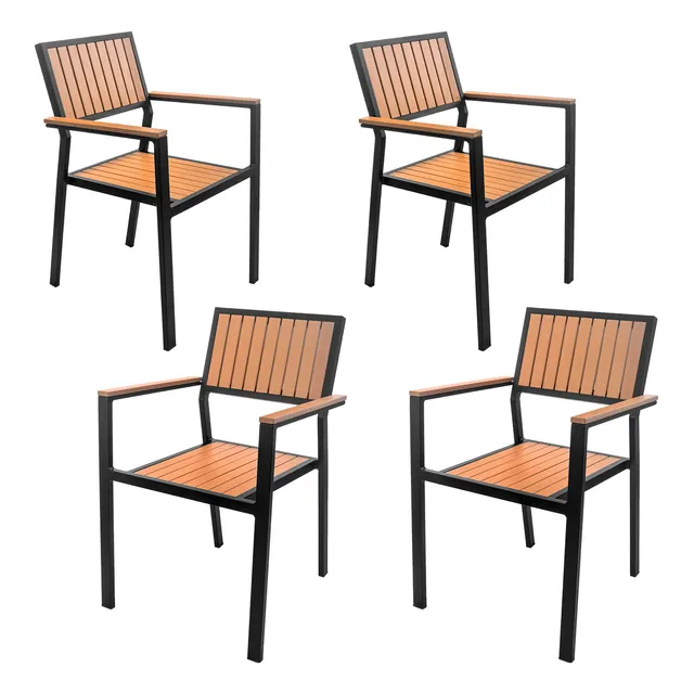 Silla Comedor Resistente Ligera Cómoda Exterior Apilable