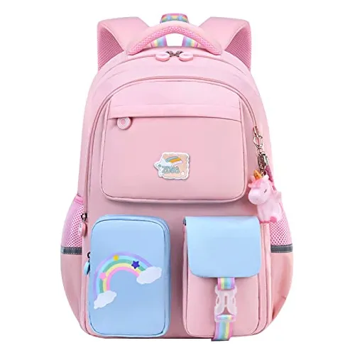 Mochila De Unicornio Rosa Para Las Niñas, Bolsa De Sxvwk