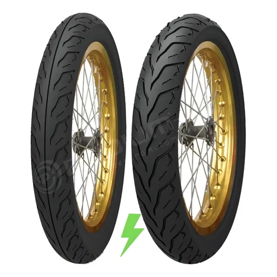 Par Pneu Biz 125 Pop 110 60/100-17 + 80/100-14 S/ Câmara