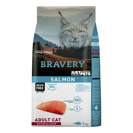 Bravery Gato Esterilizado Salmon 7 Kg