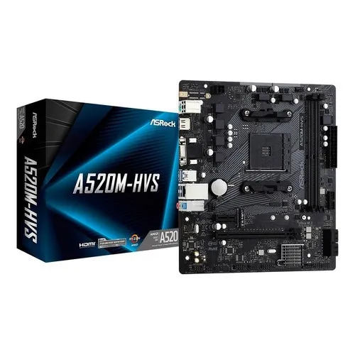 Placa Mãe Asrock A520m-hvs Som/video/hdmi/usb2.0/usb3.2/ddr4