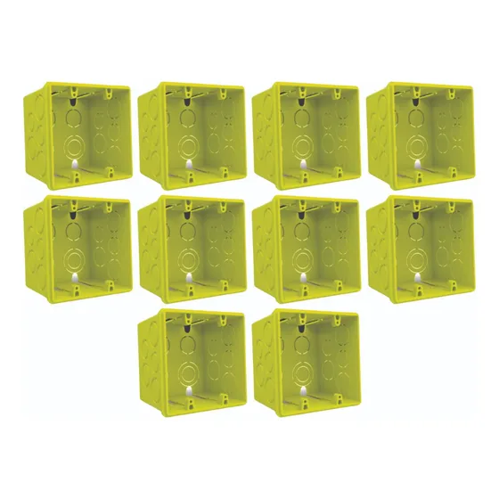 Kit 10 Caixinha 4x4 Dupla Profundidade Ideal Para Automação