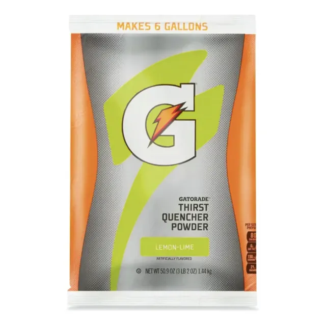 Polvo Gatorade En Bolsa De 1.44 Kg Rinde 23 Lts Lima Limón