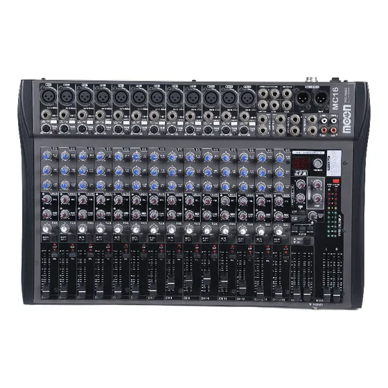 Mixer Consola 16 Canales Moon Mc16 Efectos Sonido Audio Profesional