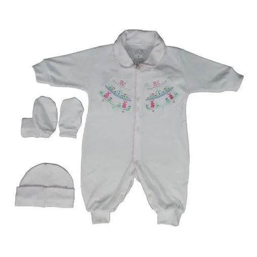 Conjunto Para Bebe Bordado Set 6 Piezas Niña Bebu