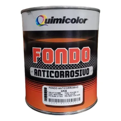 Fondo Anticorrosivo Gris 1/4 Galón- Quimidal
