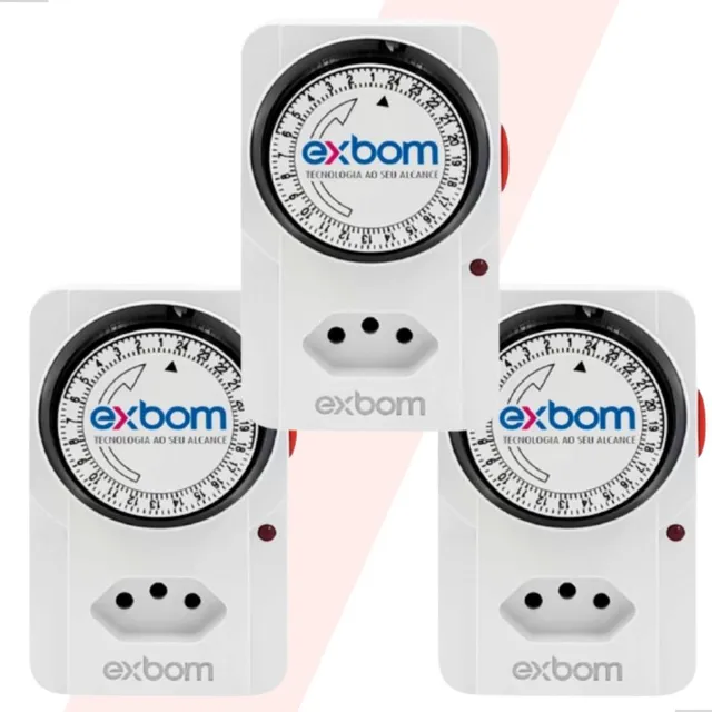 3 Temporizador Timer Mecanico Analógico Bivolt Bomba Piscina