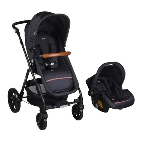 Coche Cloud Travel System De Infanti Con Moises Febo Color Gris oscuro Color del chasis Negro
