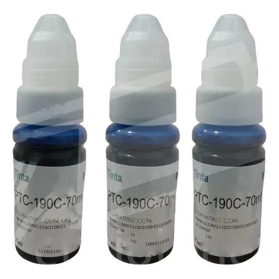 Kit 3 Tintas Compatible Canon Gi 190c Cian G1100 G2100 190