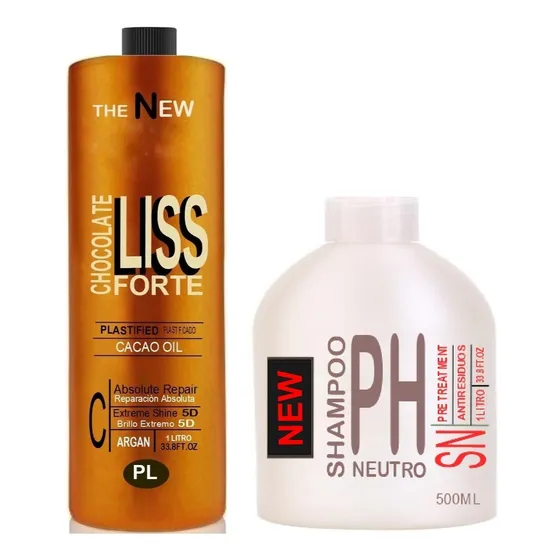 Alisado Chocolate Brasilero Fuerte + Shampoo Neutro 500 Ml
