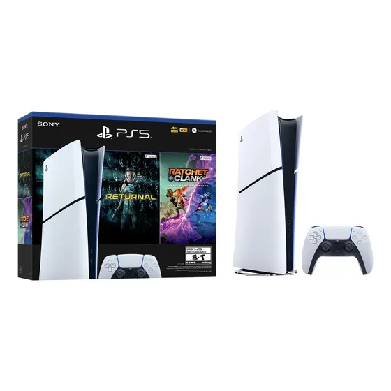 Consola Sony Playstation 5 Slim Digital + 2 Juegos Blanco