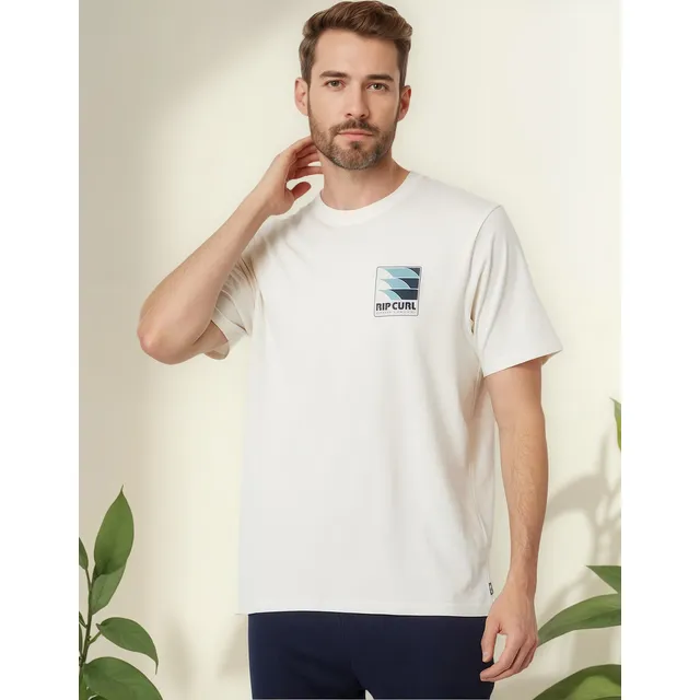 Rip Curl Surf Revival Line Up Remera De Manga Corta Hueso