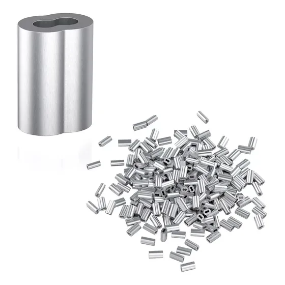 100pcs 1/16 Aluminio Crimpado,mangas De Cuerda De Alambre