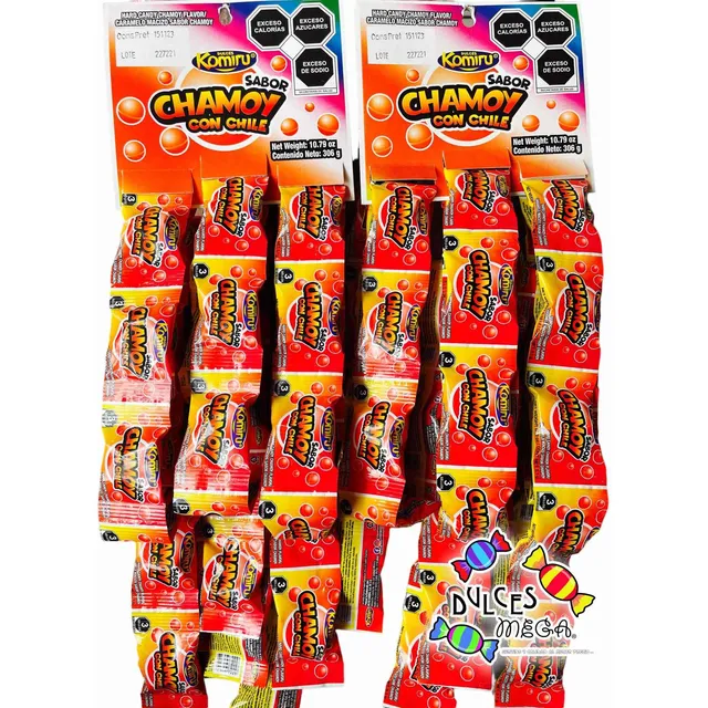 Komiru Nipon Dulces Chamoy Bolitas Tira 2 Pack-120pz
