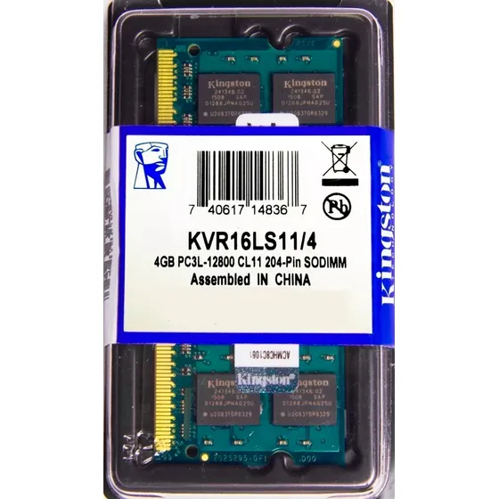 Memória  Kingston Ddr3 4gb 1600 Mhz Notebook 16 Chips 1.35v