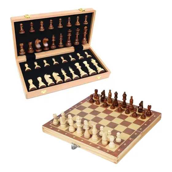 Juego De Mesa Valija De Ajedrez Madera Royal Ub