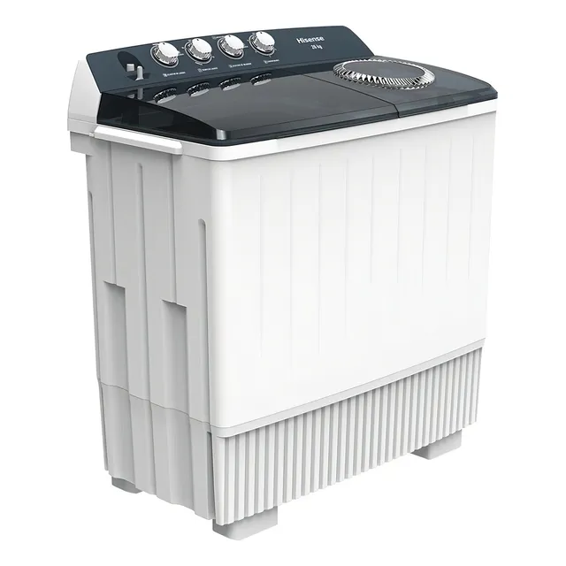 Lavadora Hisense Doble Tina 26 Kg Semiautomática Storm Wash Color Blanco