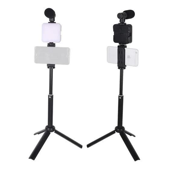 Kit Estabilizador De Video Panel Led Micrófono Para Celular