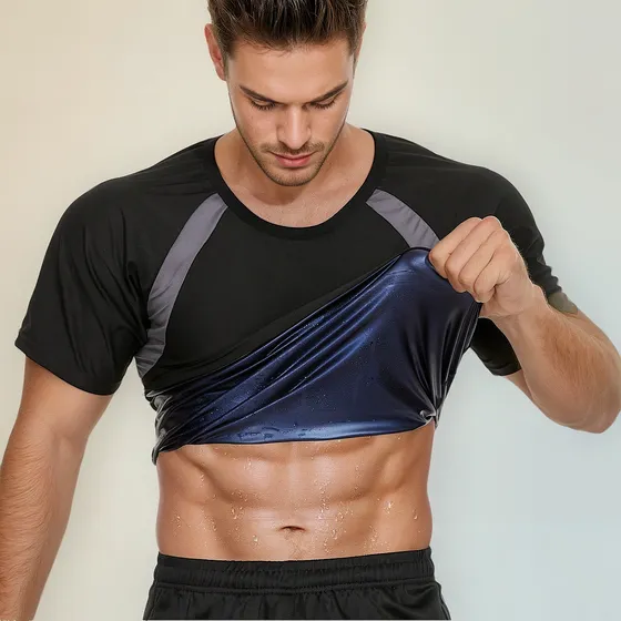 Camisa De Hombres Fitness Entrenar Para Perder Peso Sauna