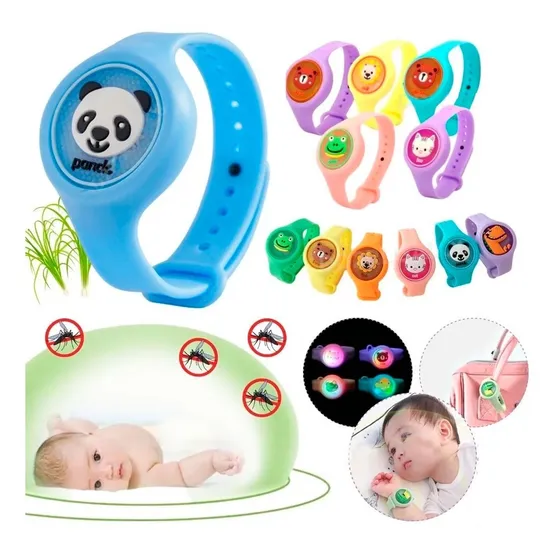 Reloj Pulsera Anti Mosquitos Citronela Repelente Con Luz