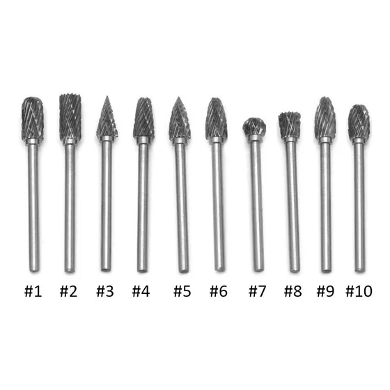 Fresa 1/8 Carburo Tungsteno Dremel Acero Hierro Por Unidad