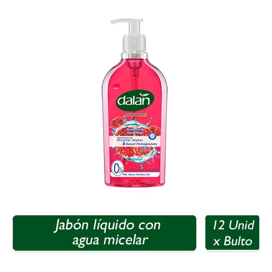 Jabón Líquido Dalan Micelar Granada Dulce 400 Ml -12 Unid