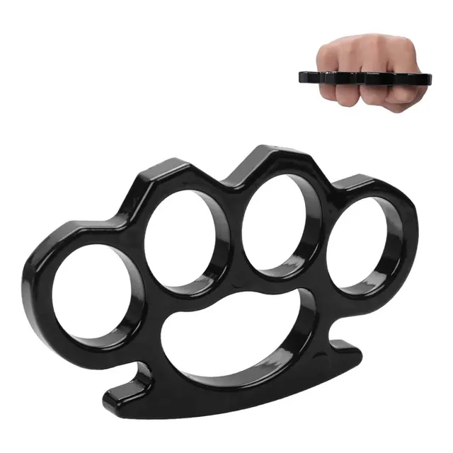 Manopla Puño Americano Negro Defensa Personal Acero Negra