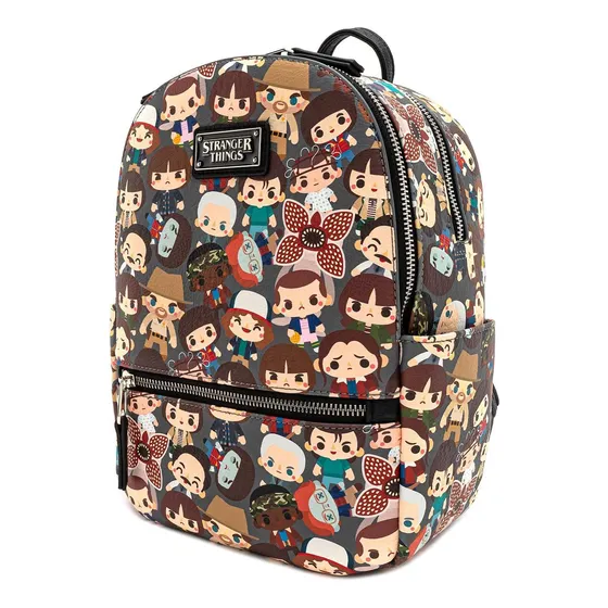Mini Mochila Con Estampado Integral De Chibi Y Personajes De