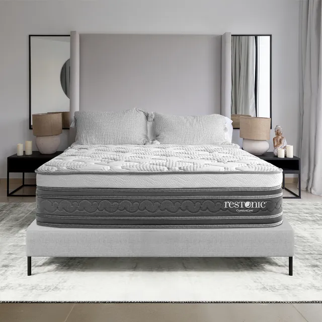 Colchón Queen Size Restonic Freshwhite Antibacterial Blanco