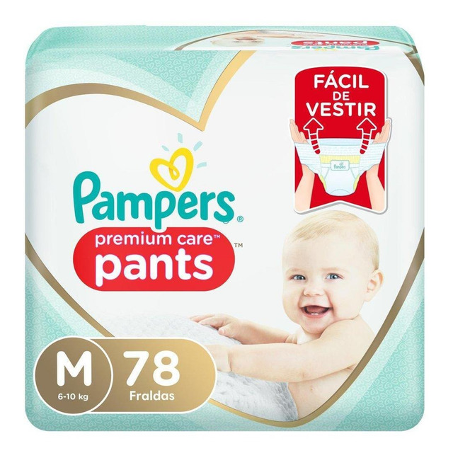 Fralda Pampers Pants Premium Care M 78 Unidades Fralda Pampers Pants Premium Care M 78 Unidades