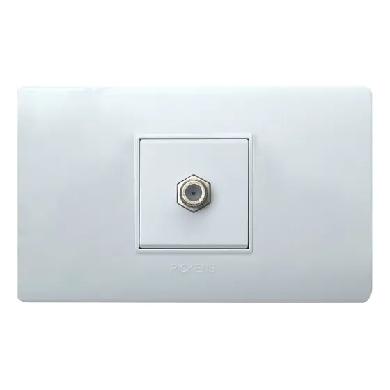 Toma Coaxial Decorativa Pickens Blanca