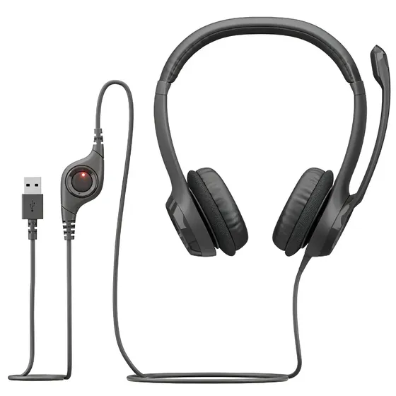 Auriculares USB Logitech H390 Supresión de Ruido Negro | Cuotas sin interés