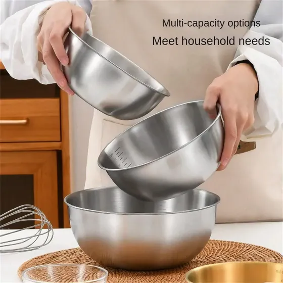 Set 3 Bowls Acero Inoxidable Cocina Multiuso Variation