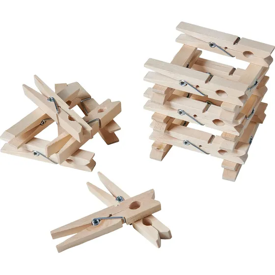 Kit X 50 Broches Pinza De Madera Natural 50 Unidades, 7 Cm Colgar Ropa Pack Resistentes Arte La Corrosión Alfileres De Ropa Para Aula, Manualidades Alfileres De Ropa Grandes Por Mayor