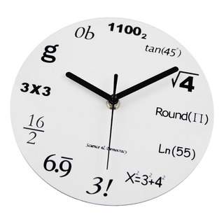 Reloj De Pared De Ecuación Matemática Matemática Blanca Reloj De Pared De Ecuación Matemática Matemática Blanca