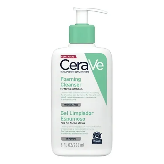 Gel Limpiador Cerave Espumoso Piel Normal A Grasa 236 Ml | Cuotas sin interés