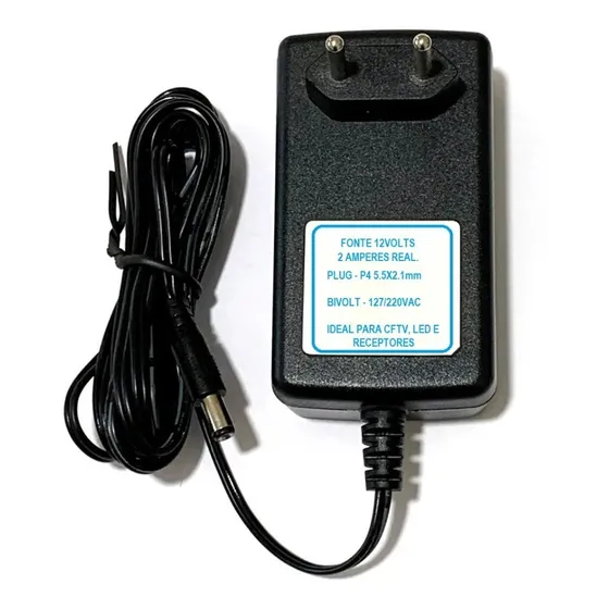 Fonte Bivolt 12v 2a Real Para Cftv, Led E Receptores 