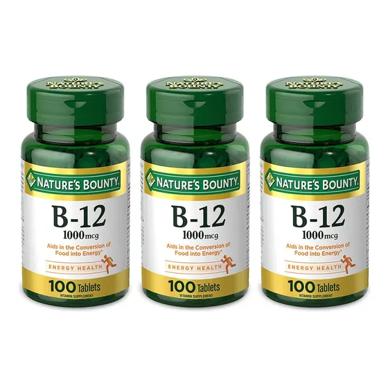 Vitamina B12 Nature's Bounty, Tabletas De 1000 Mcg, 100 Unid